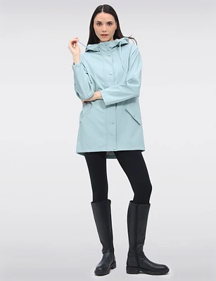 Standout Durable Water-Repellent Hooded Parka Raincoat by Vero Moda