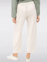 Lightweight Flowy Stretch Pull-On Pants with Floral Appliqué by Froccella