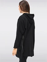 Versatile Zip-Up Hoodie with Adjustable Stretch Side Panels by Froccella