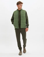 Green Vegan Ultralight Wind-proof Puffer Vest by Point Zero