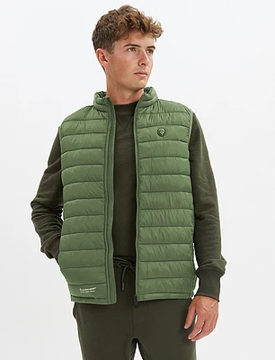 Green Vegan Ultralight Wind-proof Puffer Vest by Point Zero