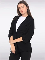 3/4 Dolman Sleeve Soft Knit Cardigan by Froccella