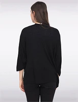 3/4 Dolman Sleeve Soft Knit Cardigan by Froccella