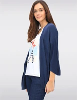 3/4 Dolman Sleeve Soft Knit Cardigan by Froccella