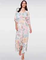 Dolman Sleeve Maxi Dress with Smocked Elastic Waist & Side Slits by CharlieB