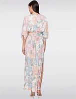 Dolman Sleeve Maxi Dress with Smocked Elastic Waist & Side Slits by CharlieB
