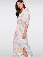Dolman Sleeve Maxi Dress with Smocked Elastic Waist & Side Slits by CharlieB