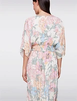 Dolman Sleeve Maxi Dress with Smocked Elastic Waist & Side Slits by CharlieB