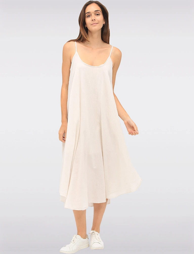 Versatile Two-Piece Cotton Lined Dress Set with Rounded Hemline by Froccella