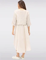 Versatile Two-Piece Cotton Lined Dress Set with Rounded Hemline by Froccella