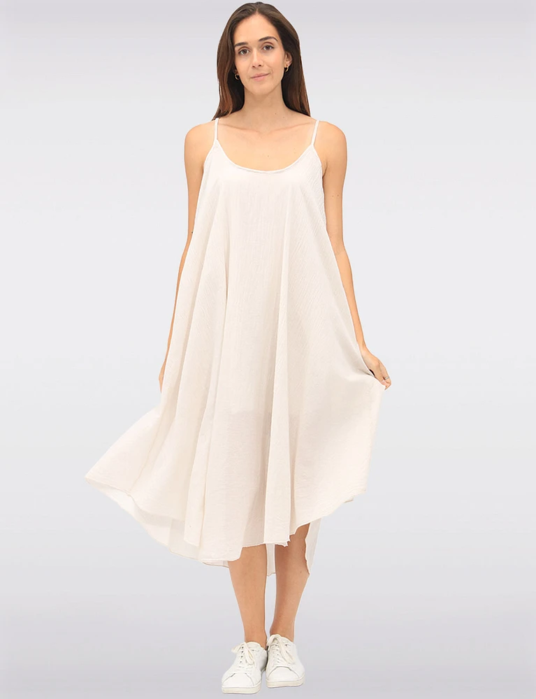 Versatile Two-Piece Cotton Lined Dress Set with Rounded Hemline by Froccella