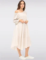 Versatile Two-Piece Cotton Lined Dress Set with Rounded Hemline by Froccella