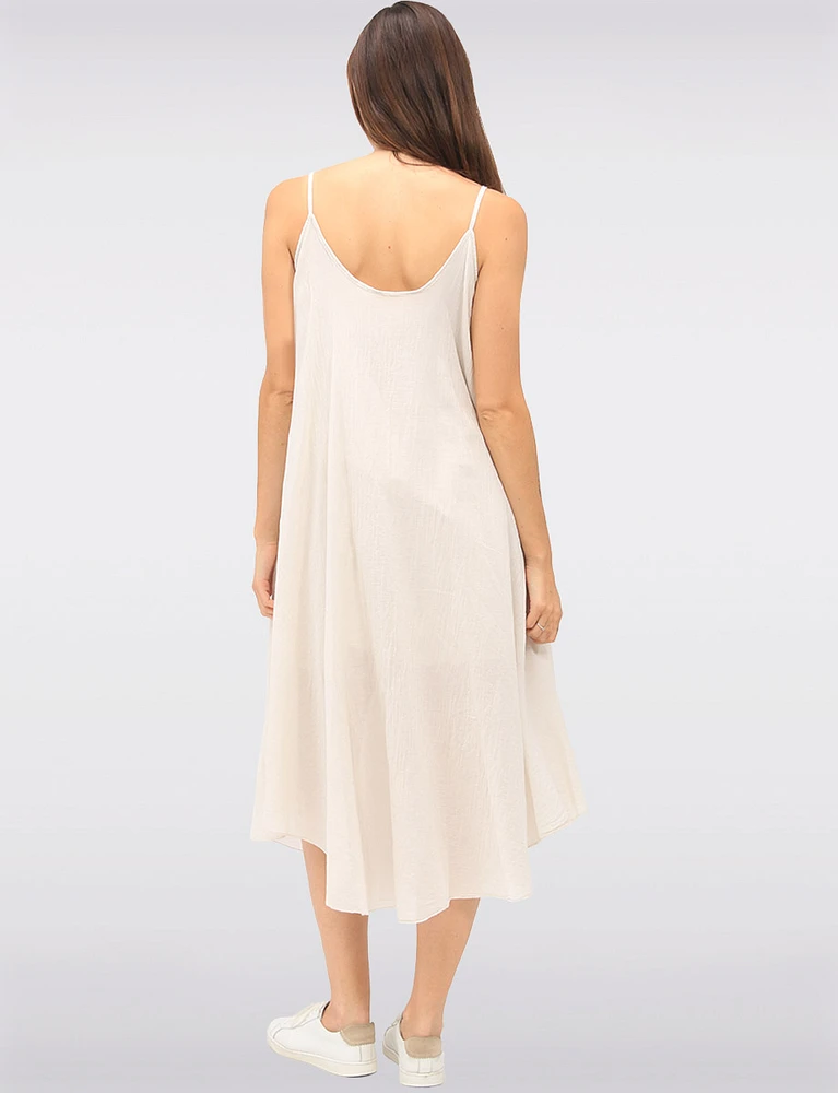 Versatile Two-Piece Cotton Lined Dress Set with Rounded Hemline by Froccella