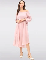 Versatile Two-Piece Cotton Lined Dress Set with Rounded Hemline by Froccella