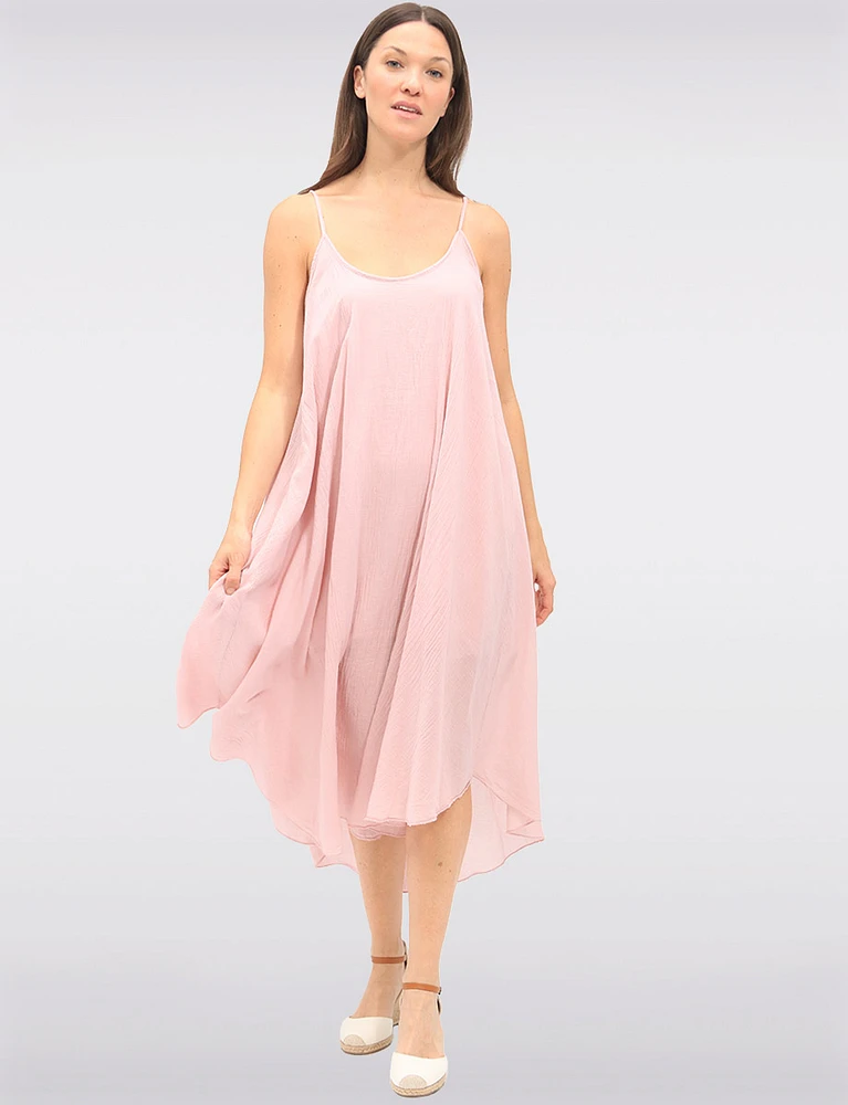 Versatile Two-Piece Cotton Lined Dress Set with Rounded Hemline by Froccella