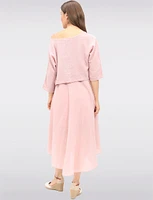 Versatile Two-Piece Cotton Lined Dress Set with Rounded Hemline by Froccella