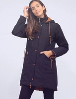 Recycled Fabric Reversible Water-resistant and Quilted Hooded Jacket by Frandsen