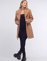 Boucle Straight Cut Single Breasted Coat by Anne Klein