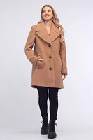 Boucle Straight Cut Single Breasted Coat by Anne Klein