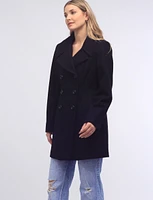 Manteau Classique en Laine Mélangée À Double Boutonnage Par Anne Klein