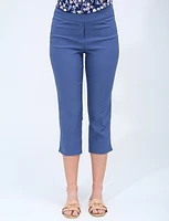 Chic Straight Fit Pull-On Capris with Two-Way Stretch by Amani Couture