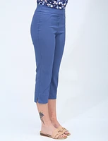 Chic Straight Fit Pull-On Capris with Two-Way Stretch by Amani Couture