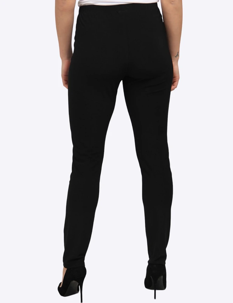 Pull-On Black Stretch Leggings by Amani Couture