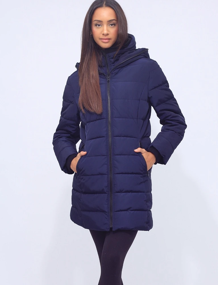 Vegan Polyloft Puffer Double Hooded Cire Coat with Inner Bib by Snoboll