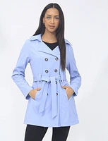 Vegan Classic Double-Breasted Belted Trench Coat by Saki Sport