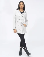 Vegan Classic Double-Breasted Belted Trench Coat by Saki Sport