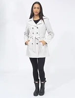 Vegan Classic Double-Breasted Belted Trench Coat by Saki Sport