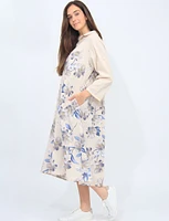 Button-Down Floral Shirt Dress With Pockets By Froccella