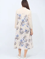 Button-Down Floral Shirt Dress With Pockets By Froccella