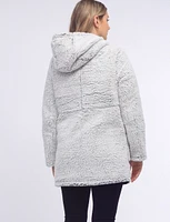 Water Resistent Quilted Reversible Sherpa Lined Hooded Jacket by Free Country