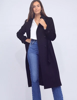 Manteau Ceinturé en Laine Mélangée À Double Boutonnage Par Cole Haan