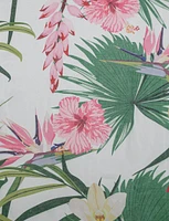Multicolor Tropical Floral Print Versatile Sheer Oblong Scarf Shawl Wrap