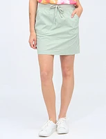 Skort With Comfort Knit Drawstring Waistband And Four Pockets By Dash Clothing