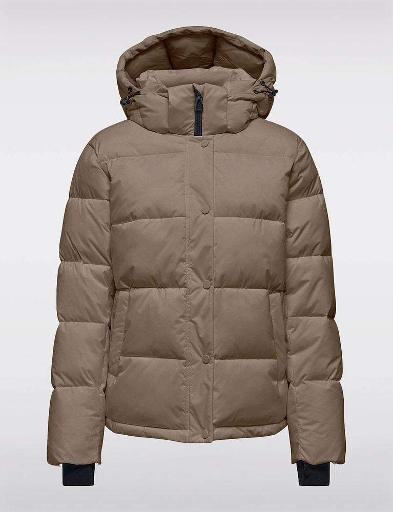 Arctic Slim Featherless Down Puffer Jacket with Removable Hood by Only