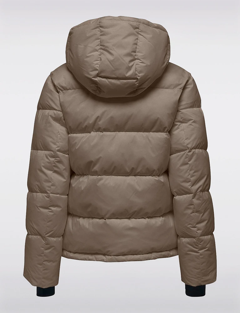 Arctic Slim Featherless Down Puffer Jacket with Removable Hood by Only