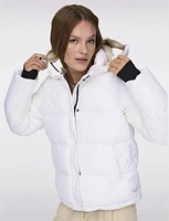 Arctic Slim Featherless Down Puffer Jacket with Removable Hood by Only