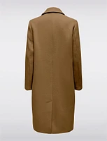 Sleek Classic Double-Breasted Wool Blend Maxi OverCoat by Only