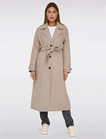 Elegant Maxi Wool Trench Coat with Versatile Removable Belt by Only