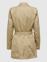 Classic Belted Double-Breasted Trench Coat by ONLY