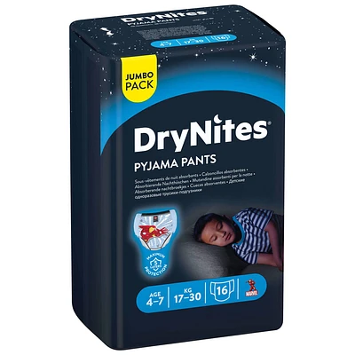 Cuecas DryNites Menino 17-30kg 4-7 Anos