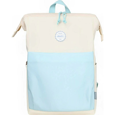 Lancheira Mochila 16L Azul e Bege Enjoy It