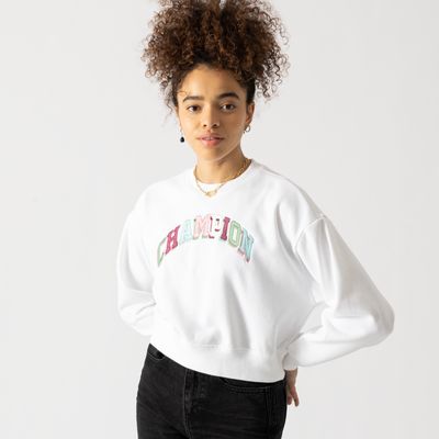 Sweat Cropped College Of Colors Blanc