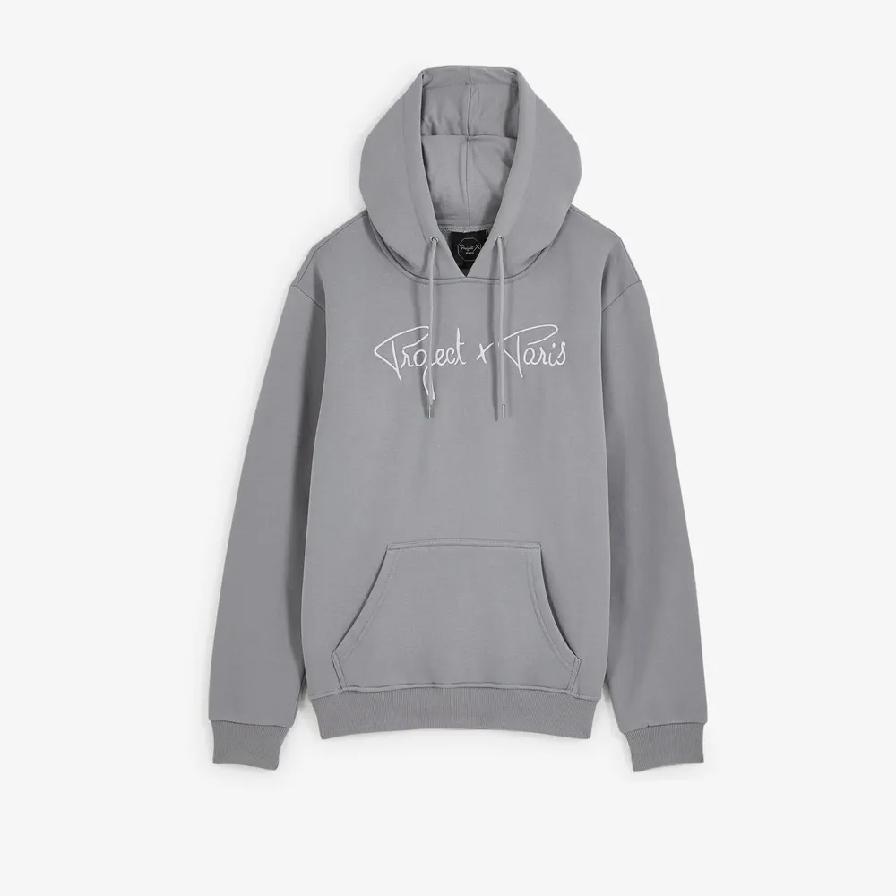 Hoodie Big Logo Unisex Gris