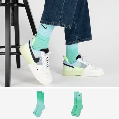 Chaussettes X2 Crew Gradient Bleu/vert