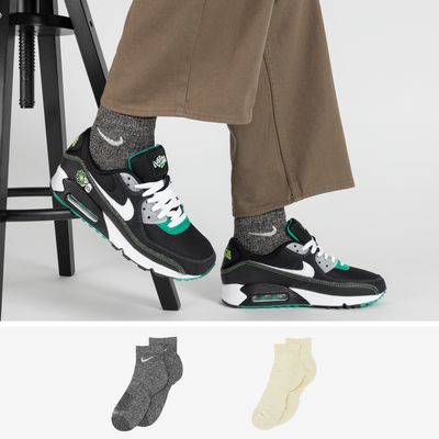 Chaussettes X2 Ankle Heather Beige/noir