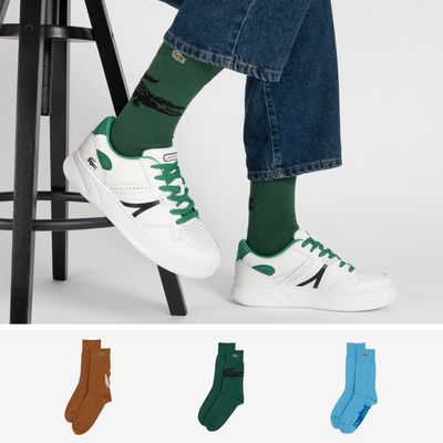 Coffret Chaussettes X3 Crew Logo Orange/bleu/vert